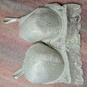 Body Frosting 40D Pastel Green Lace Long Line Underwire bra